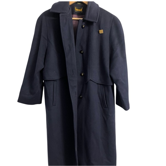 Vintage Fennelli Navy Wool Capelet Coat Women’s size 13/14 - Picture 6 of 15
